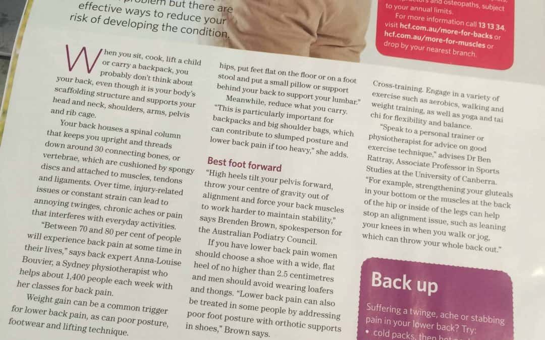 Brenden our Podiatrist “back” in the media